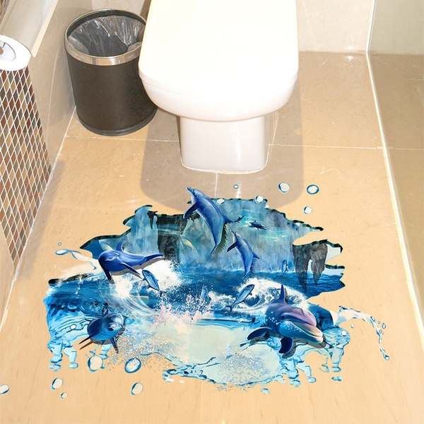 3d wall stickers on sale for bathroom