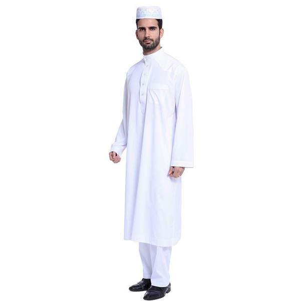 New 2023 Muslim Men Abaya Arabic Islamic Clothing Loose Shirt Robe Jubba  Thobe Ethnic Print Saudi Arab Middle East Male Vestidos - Jubba Thobe -  AliExpress