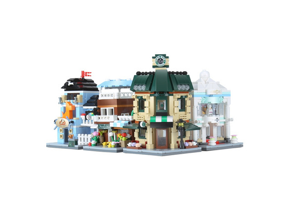 Xingbao 01105 City Building Blocks 1079pcs 4in1 Coffee shop Bricks Toys Gift 