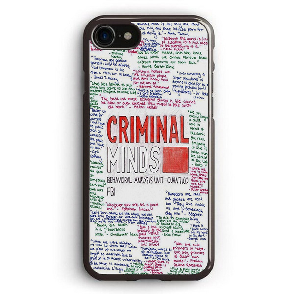 Criminal Minds quotes Hard Protective Phone Case for iPhone 4 5 6 7 8 Plus X and Samsung