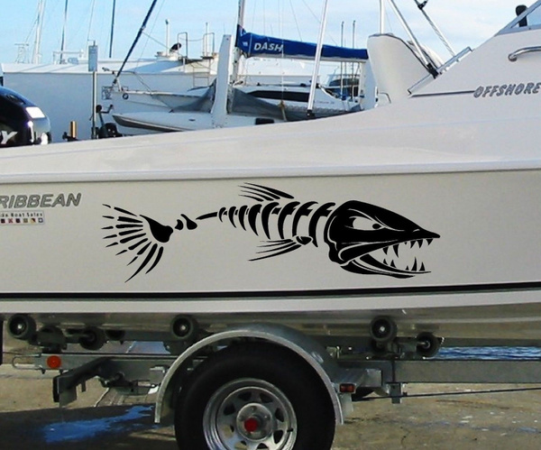 New Brand Huge 900mm Fishing BOAT FISH Stickers Marine Vinyl