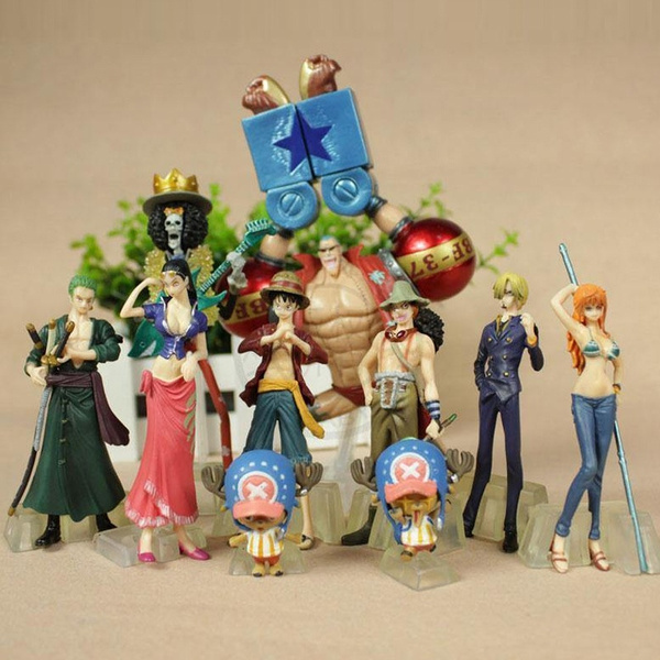 10pcs Set Anime Figure One Piece Action Figure Luffy Nami Roronoa Zoro Hand Done Dolls Collection One Piece About 2 Years Later Wish