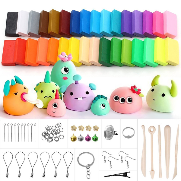 Polymer Clay Set 24 Colors Oven Bake Polymer Clay DIY Air Dry Clay Soft 