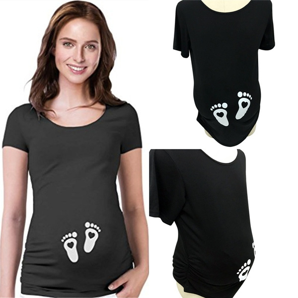 JK Unicorn Turtleneck & Long Sleeve Maternity Shirts Basic Top Ruch Sides Bodycon Tshirt for Pregnant Women