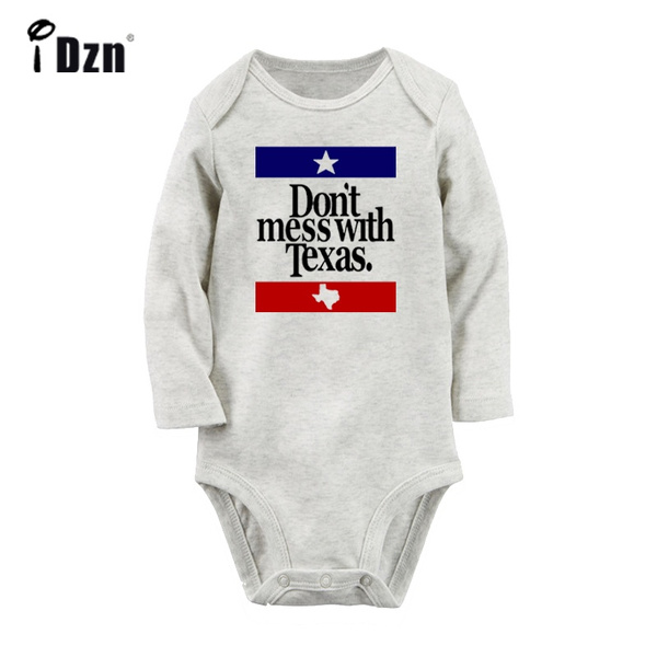 Don't Mess With Texas Newborn Jumpsuit Baby Bodysuit Clothes Short Sleeve Romper