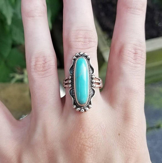 Antique Turquoise Natural Gemstone Bride Engagement Vintage Wedding Ring Cheap Antique Turquoise Natural Gemstone Bride Engagement Vintage Wedding Ring Cheap
