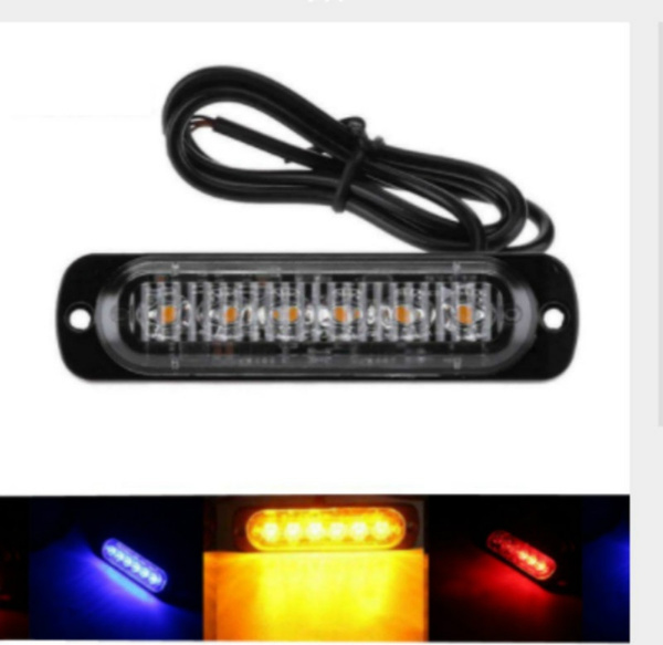 18W 6 LED Strobe Stroboskop Blitzer Lampe Blitzlicht Blinker LKW Warnleuchte  Warning Light Flash Lamp 12-24V