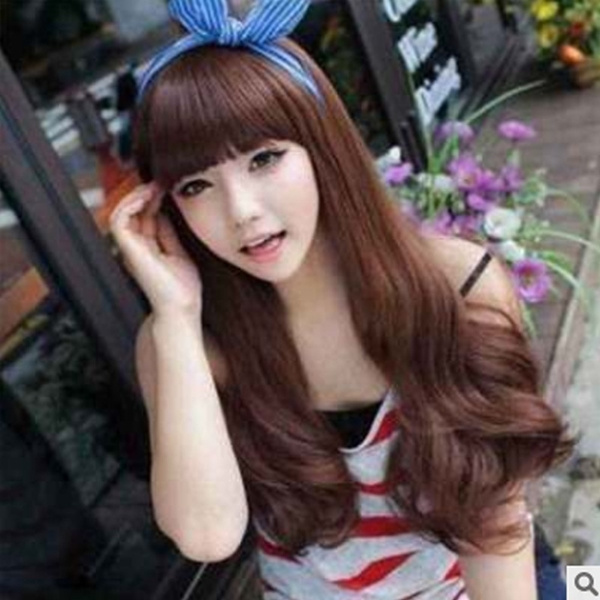 long brown wig halloween