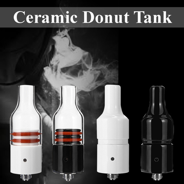 Kiln Ceramic Donut Wax Atomizer Tank Wickless 510 Thread 22mm Metal Dab Tool Electronic Cigarette Wish