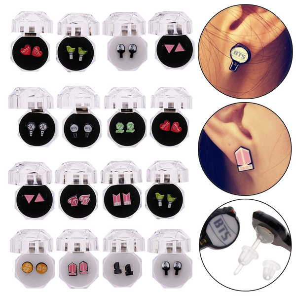 Kpop Bts Exo Wanna One Got7 Lightstick Seventeen Twice Ear Stud Earrings Prop Wish Kpop Bts Exo Wanna One Got7 Lightstick Seventeen Twice Ear Stud Earrings Prop Wish
