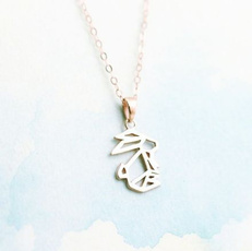 Jewelry, rabbitoutlinenecklace, necklace for women, Animal