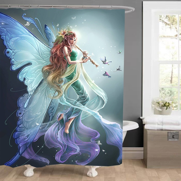 Custom 3D Digital Printed Curtains Bathroom Decoration Polyester Fabric