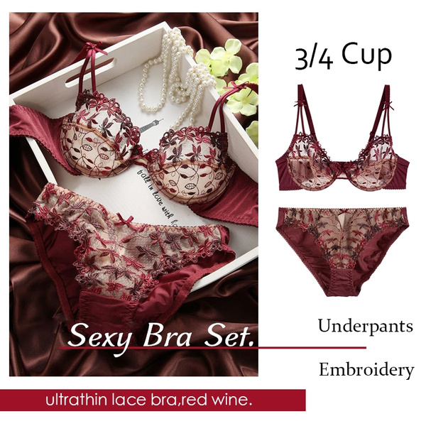 Bras for Women Sexy Lingerie for Women Women's Love Embroidered