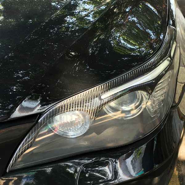 2pcs 3D Car Styling for BMW e60 5 series Carbon Fiber Headlight
