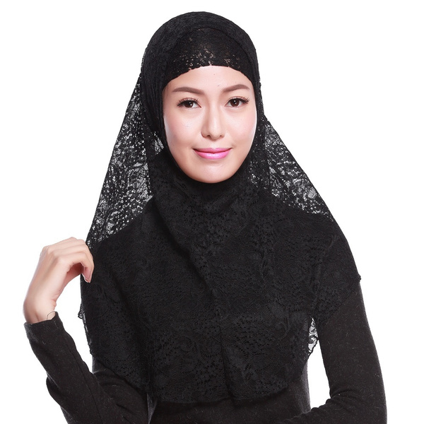 2pcs Fashion Lace Women Wraps Muslim 