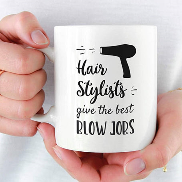 Details about   I became a hairdresser for money and fame Funny hairstylist salon joke mug gift