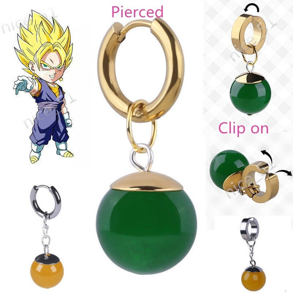 Super Dragon Ball Z Vegetto Potara Earring Cosplay Earrings Ear Stud New, Wish