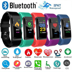 Color LCD Screen ID115 Plus Smart Bracelet Fitness Tracker Heart Rate Blood Pressure Monitor Smart Wristband Bluetooth Smart Watch