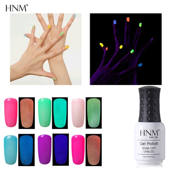 Hnm Uv Led Nagellack Nail Gel Polish Leuchtend Farblack Nagelgel Nachtgluhen 8ml Wish