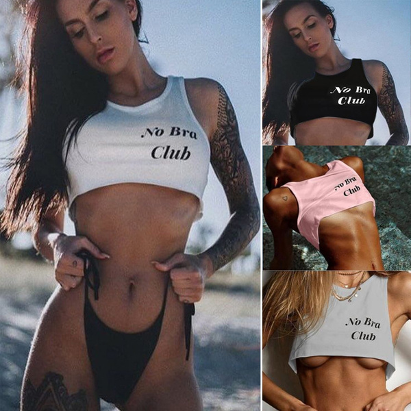 Sexy Women's No Bra Club Cotton Short Sleeve Summer Tee Blouse