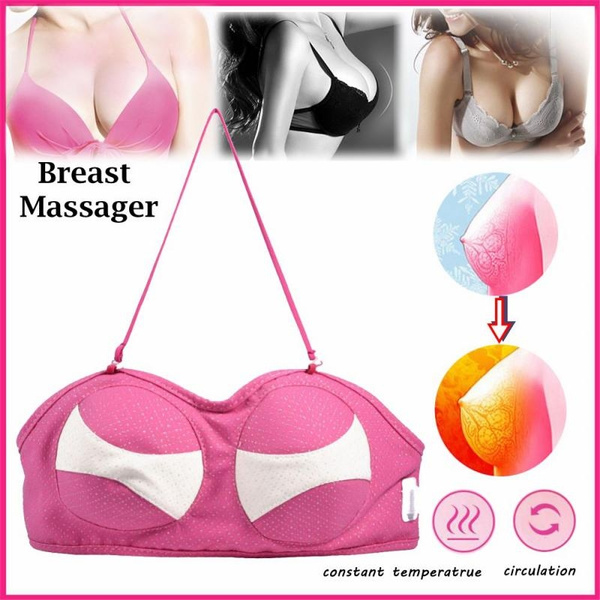 Electric Breast Massager Heating Vibration Chest Enlargement Stimulator  Massage Enhancer Bra