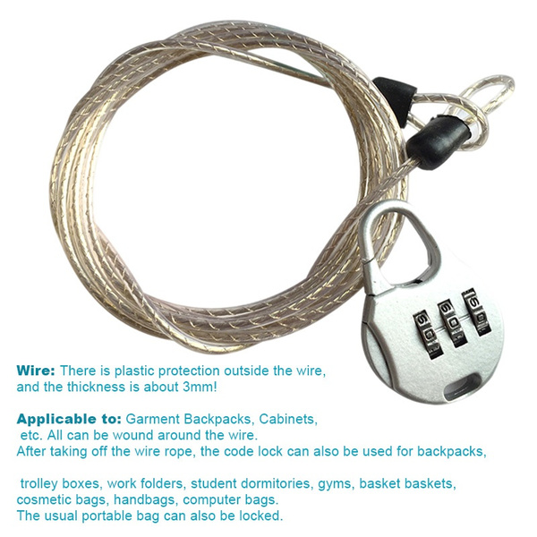 luggage security cable