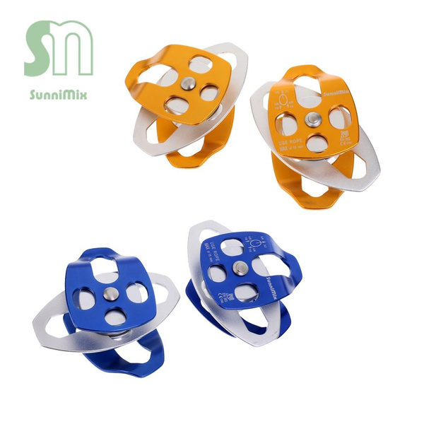 7100 lbs Double Mobile Sheave Attachment Pulley//Hitch Climbing Arborist for 15mm Rope Rigging Aerial Tools SM SunniMix Durable 32KN