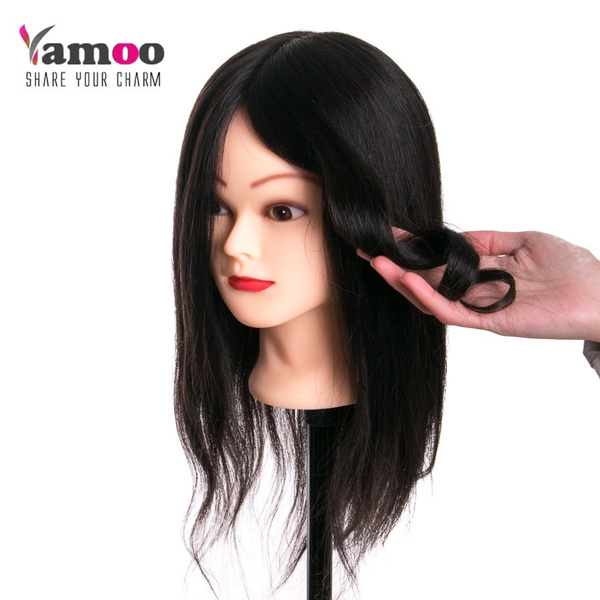 doll head with real human hair