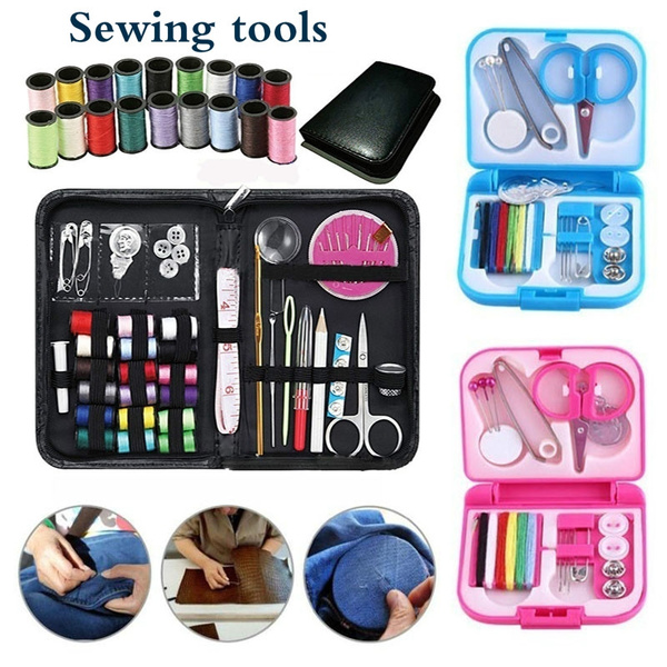 A Set Of Sewing Tools. Threads, Needles, Buttons And Sewing