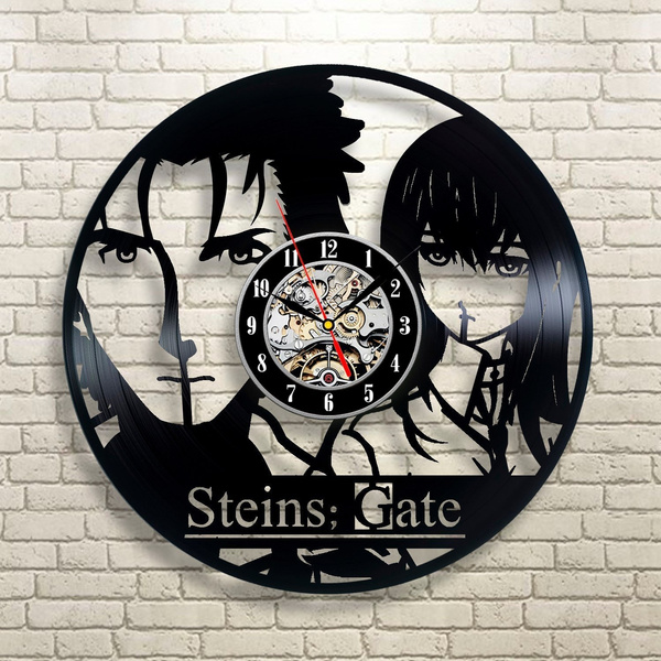 Steins Gate Anime Best Wall Clock Home Room Art Vinyl Record Wall Clock Modern Decoration Home Fashion Wall Clock Wish