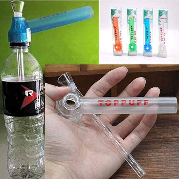 TopPuff Bong Glass Pipe Screw onBottle Water Hookah Converter On-the-Go Top puff 