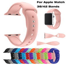 Soft Silicone Sports Replacement Strap Replacement Iwatch Bands for Apple Watch 38mm 42mm Series 3 Series 2 Series 1