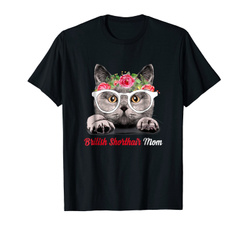 Funny, britishshorthaircat, Slim T-shirt, roundnecktshirt