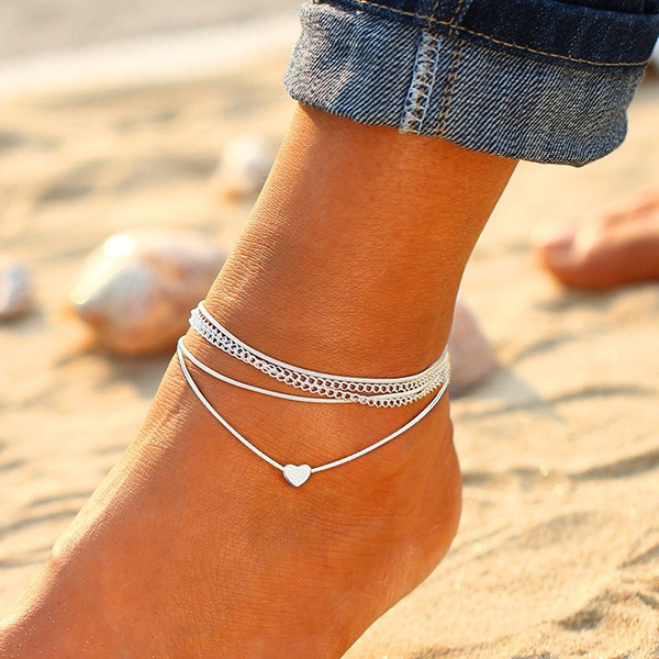 Artmiss Boho Starfish Anklet Seashell Ankle Bracelet Silver Foot Jewelry  for Women and Girls : Amazon.in: Jewellery