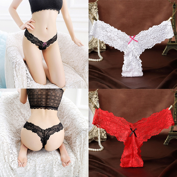 Womens New Briefs Lace G-string Panties Women Underwear Soft Knickers Floral 
