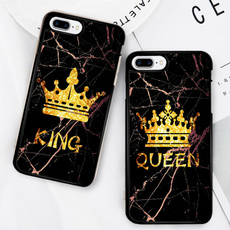 Fashion Brand King Queen Hard Ultra Thin Back Covers for IPhone 5 5S SE 6 6S 7 8 Plus X Phone Cases Silicone Luxury Crown Slim Shell Coque for Samsung Galaxy A3 A5 A7 A8 J1 J2 J3 J5 J7 2016 2017 2018 S5 S6 S7 Edge S8 S9 Plus Note 8 For huawei P8 Lite P9 Lite P10 Lite