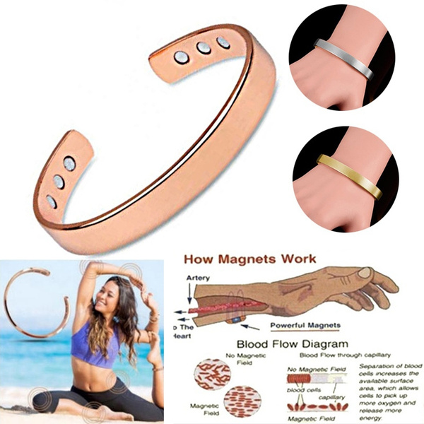 Magnetic Copper Bracelet Healing Therapy Arthritis Pain Relief Bangle Cuff  Gifts