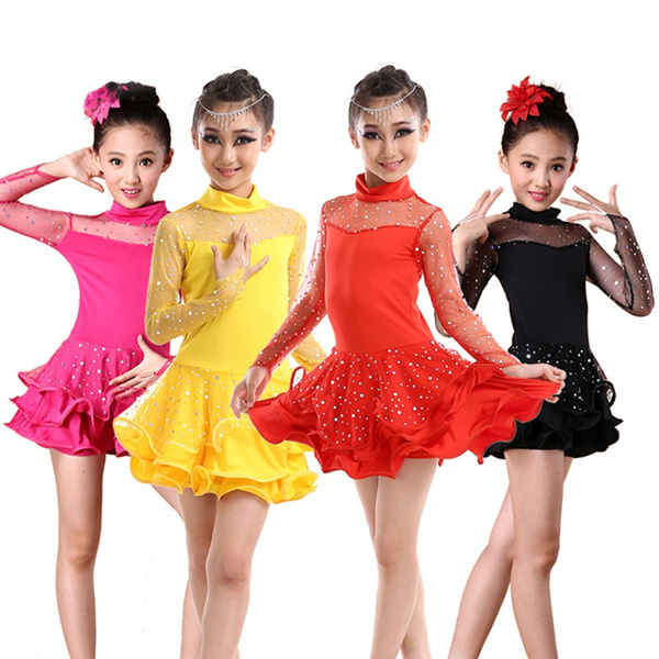 Kids Latin Dance Dress Samba Girls Dresses Cha cha Competition