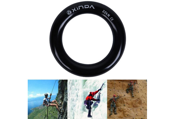 Zwindy Climbing O Ring Working at heights Fire Rescue Escape for Rock Climbing Rock Climbing 20KN Aluminum Aluminum Rappel Ring
