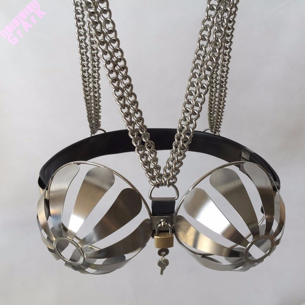 Fashion Chastity Belt Bra Bdsm Bondage Stainless Steel Chastity