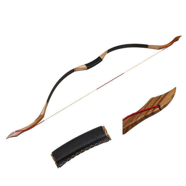 50inch Traditional Archery Hunting Recurve Bow Mongolian Horse Longbow brown