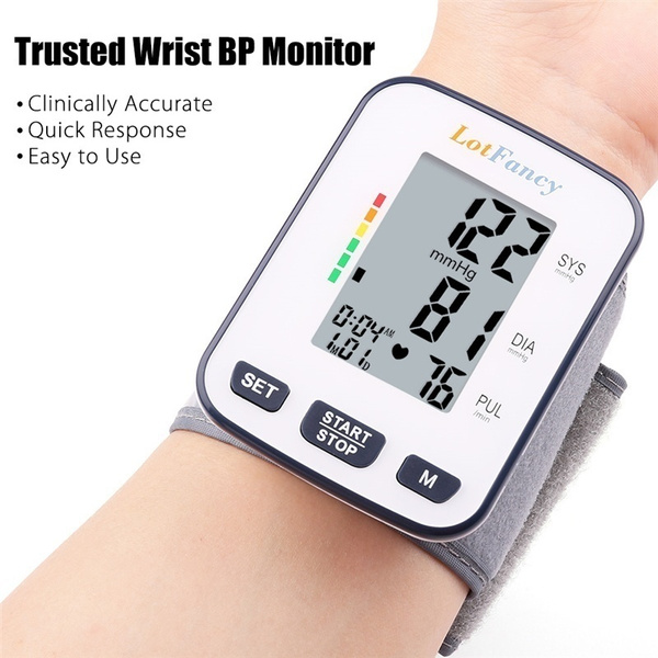 Wrist Blood Pressure Monitor by LotFancy, 2 User Mode, 5.3” - 8.5” Cuff,  Case Included