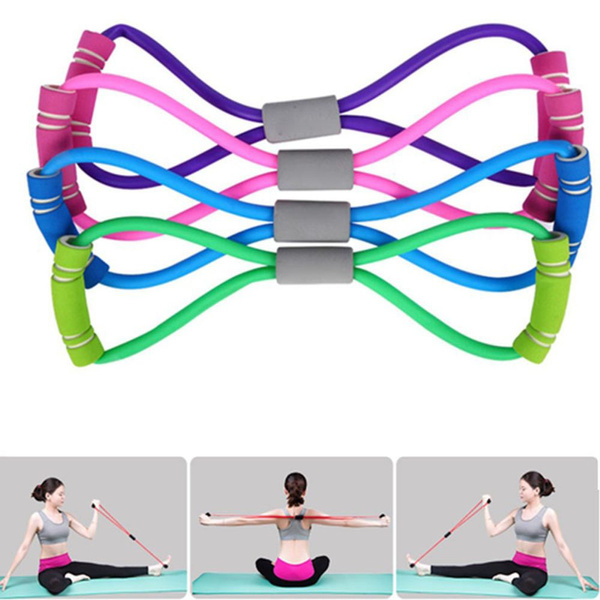Workout 8 Word Loop Pilates Tube Resistance Training Yoga Resistance Bands