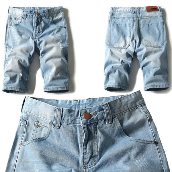 mens jogger jean shorts