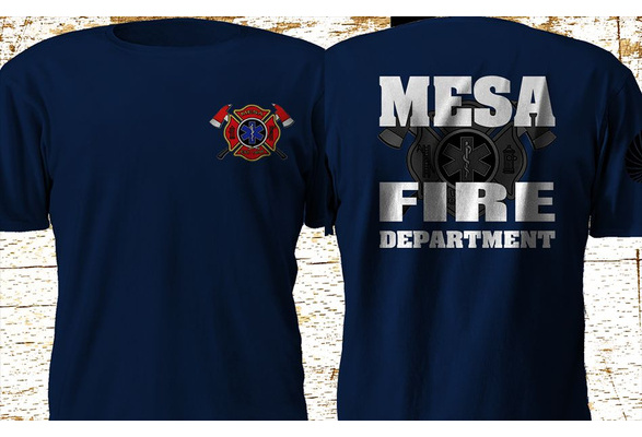 ON DUTY- Hancock Fire Department Long Sleeve T-Shirt (Blue Logo w/back –  Muckles Ink