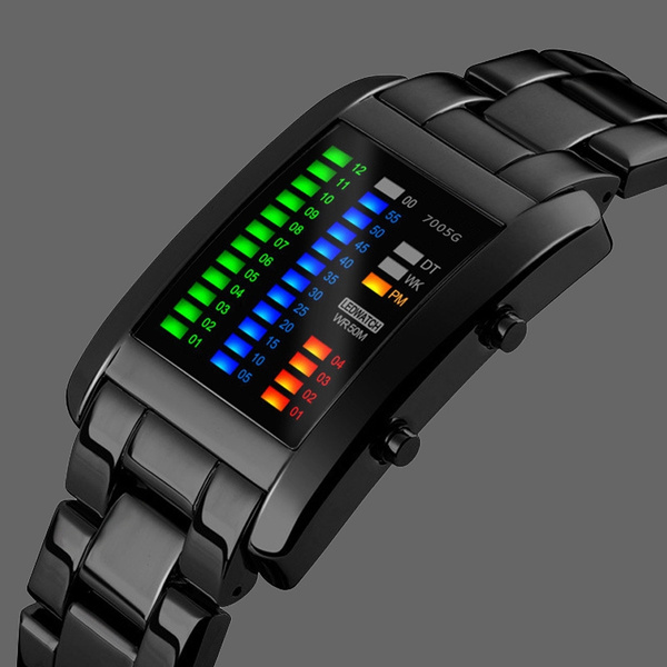 Led sales watch waterproof