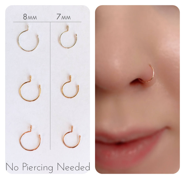 Men's Surgical Steel Horseshoe Fake Nose Ring C Clip Bcr Septum Lip  Stainless Steel Piercing Nose Rings Hoop For Men - Temu United Arab Emirates
