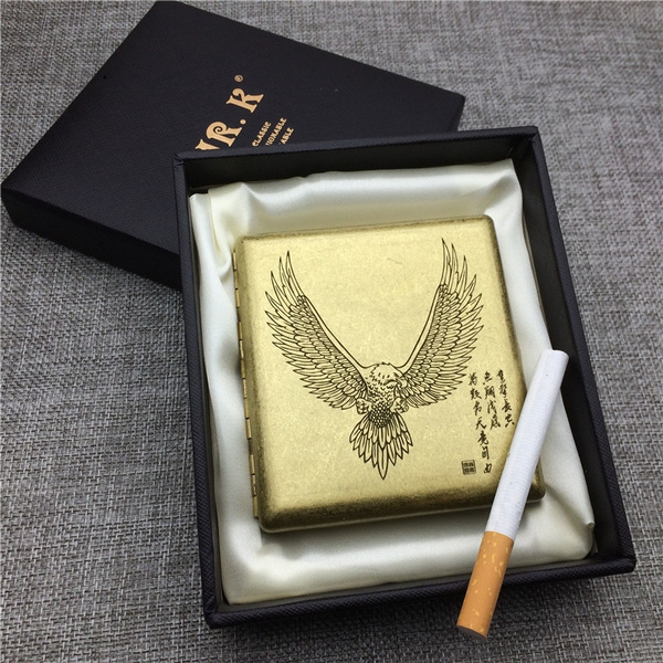 Flying Eagle 20 Cigarette Box Men's Pocket Brass Cigarette Case