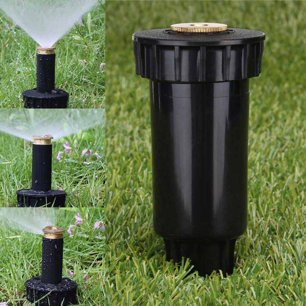 3 Pack Adjustable Pop Up Sprinklers 1/2 90-360 Degree Lawn Watering Cooling Popup Spray Nozzle Thread Head Irrigation Supplies for Yard Garden 10-15ft Radius