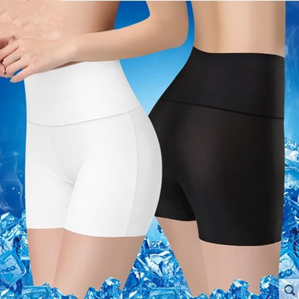 Cheap Women Safety Boxer Briefs Panties Short Ice Silk Seamless
